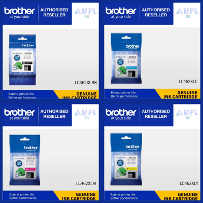 Genuine Brother LC462XL | 462XL Black 462XL Cyan 462XL Yellow 462XL Magenta 462 for MFC-J2340DW, MFC-J2740DW,MFC-J3940DW