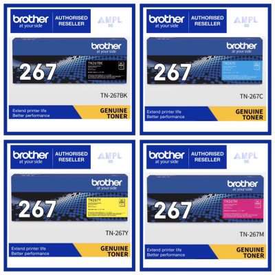 Genuine Brother TN-267 Toner for HL-L3230CDN/HL-L3270CDW/DCP-L3551CDW/MFC-L3750CDW/MFC-L3770CDW 267BK 267C M YTN267 267