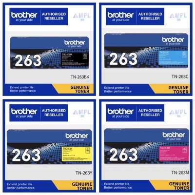 Genuine Brother TN-263 Toner TN263 Black  TN263 Cyan TN263 Yellow TN263 Magenta | HL-L3230CDN, HL-L3270CDW ,DCP-L3551CDW,MFC-L3750CDW,L3770CDW
