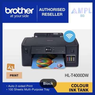 Brother HL-T4000DW Ink Tank Single Colour Function A3 Printer-Wireless & Ethernet,Automatic 2-sided Colour Print