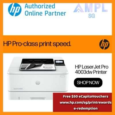 HP LaserJet Pro 4003dw Black & White Printer | Print Only Duplex | Wireless  | HP 151A 151X51a 151x