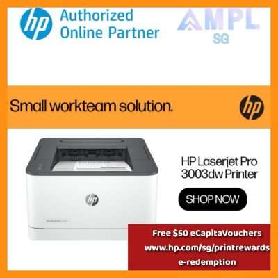 HP LaserJet Pro 3003DW Black & White Single Function Printer | Print Only | Wireless | Duplex Printing | HP 145 145X