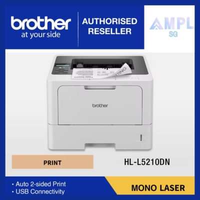 HL-L5210DN Laser Printer | Mono | Print | Up to 48 (A4) / Up to 50 (Letter) ppm | l5210dn 5210dn 5210