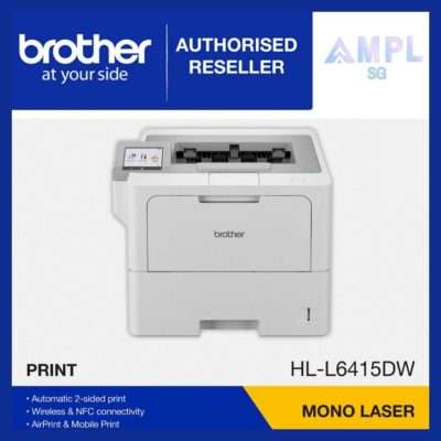 HL-L6415DW Laser Printer | Print | Wireless Connectivity | Up to 50 (A4) / Up to 52 (Letter) ppm | Mono | 6415 6415dw