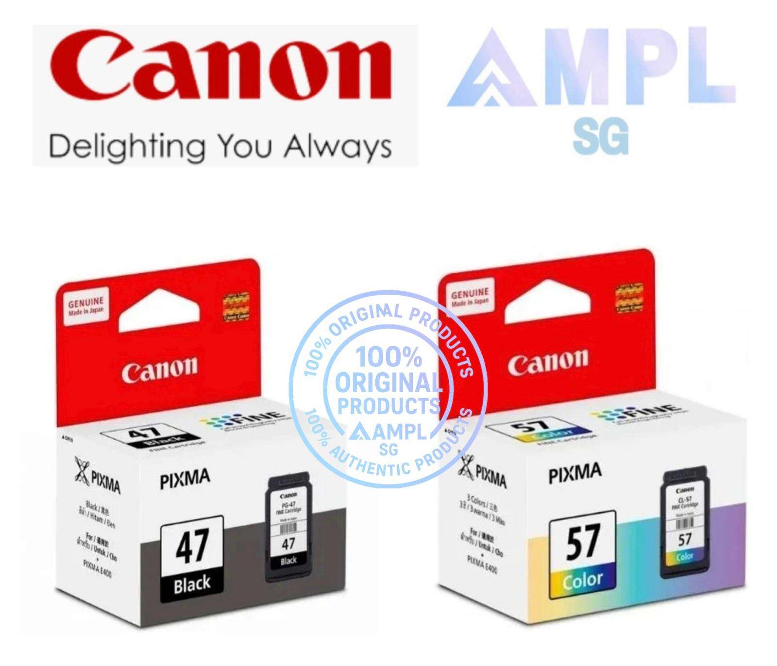 Genuine Canon PG-47 Black | Canon CL-57 Color Original ink cartridge for Canon Printer E400/410/460/470/480/3170/3370/3470/4270/4570 | 47 pg47 pg-47 57 cl57 cl-57